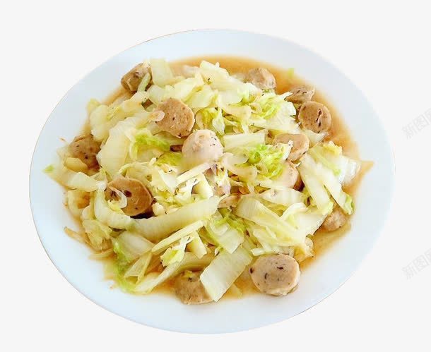 虾皮肉丸鲜大白菜png免抠素材_新图网 https://ixintu.com 大白菜 快手菜 美食素材 肉丸 虾皮 餐饮