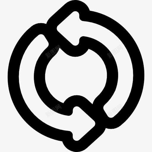 两个逆时针箭头的轮廓图标png_新图网 https://ixintu.com 两箭 圆形箭头 概述 箭 轮廓 逆时针 通用接口