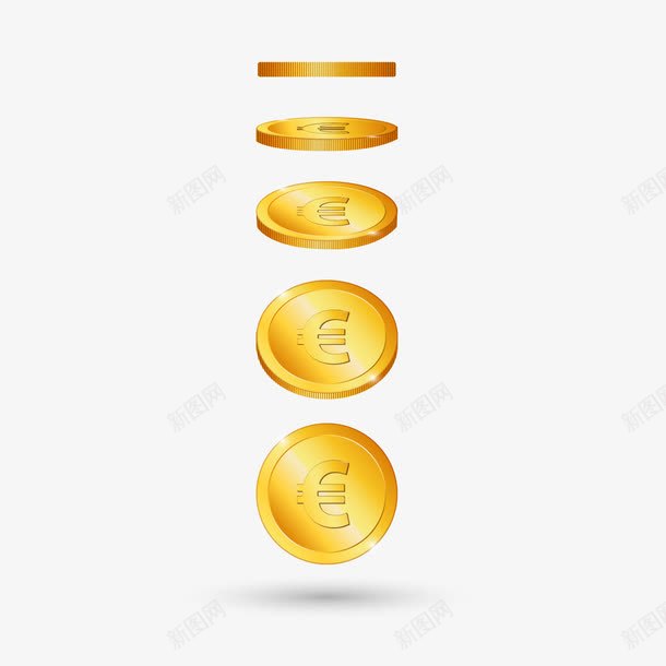 金币片矢量图ai免抠素材_新图网 https://ixintu.com 欧元硬币 金币 钱 矢量图