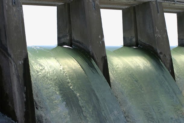 水坝建筑物png免抠素材_新图网 https://ixintu.com 堤坝 建筑物 水力发电 汹涌 洪水