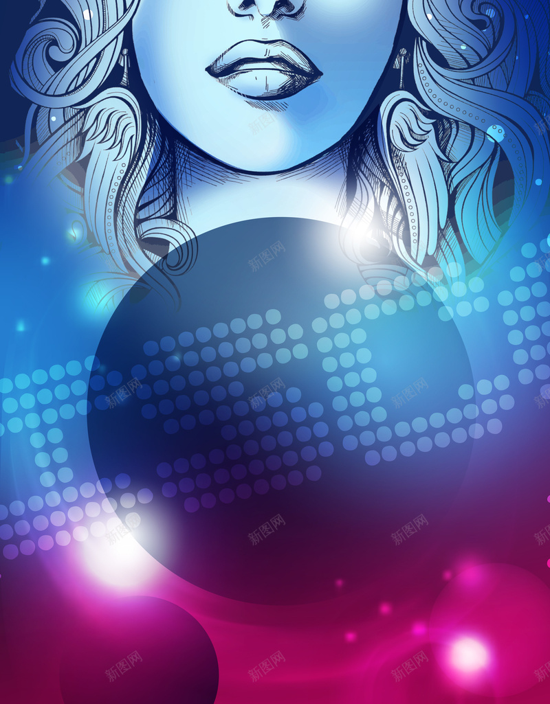 幻彩美女光影背景矢量图ai设计背景_新图网 https://ixintu.com 光影 卡通 幻彩 手绘 童趣 美女 高清背景 矢量图