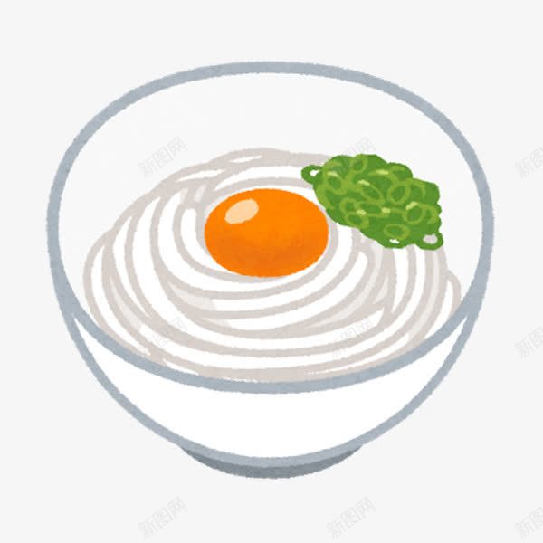 手绘鸡蛋面png免抠素材_新图网 https://ixintu.com 卡通 手绘 面食 鸡蛋面