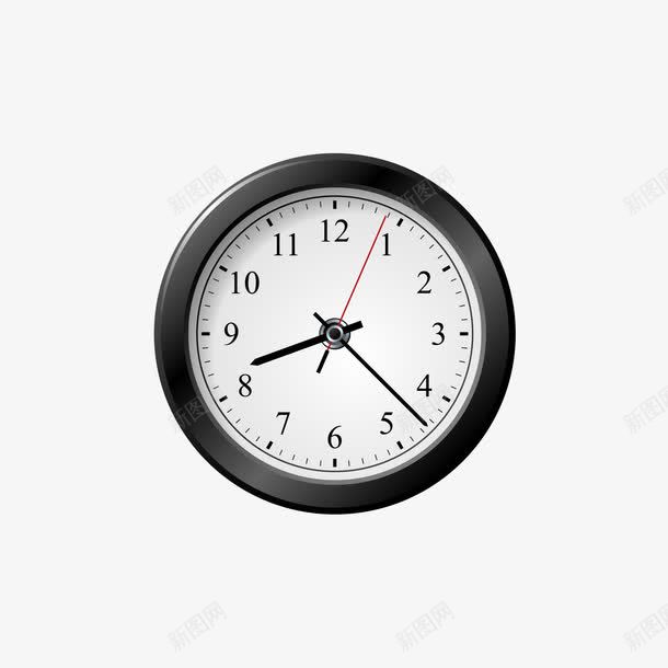 黑色的时钟png免抠素材_新图网 https://ixintu.com 手绘 时钟 黑色