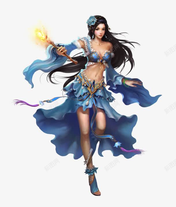 手绘魔棒女子png免抠素材_新图网 https://ixintu.com 女子 手绘 魔棒