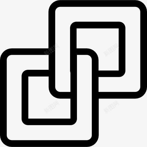 联广场图标png_新图网 https://ixintu.com 几何 平方 形状 链 链接