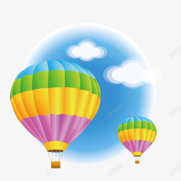 卡通彩色热气球png免抠素材_新图网 https://ixintu.com 卡通彩色热气球免费png下载 卡通彩色热气球矢量图 卡通热气球 彩色热气球