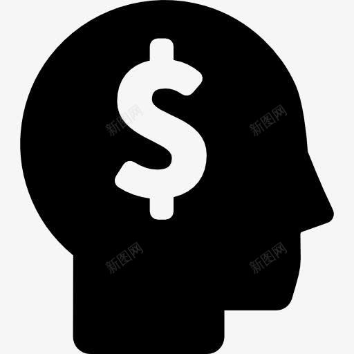 工资图标png_新图网 https://ixintu.com 业务 付款 头 头部轮廓 美元符号