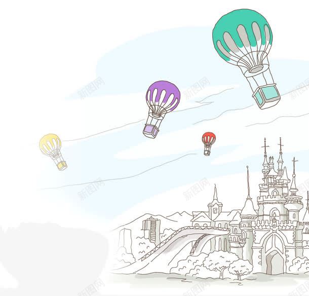 卡通素描城堡png免抠素材_新图网 https://ixintu.com 卡通 古堡素描 城堡 素描