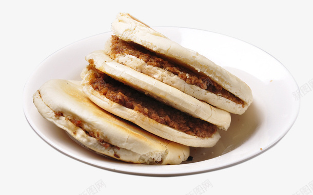 农家手工白吉馍夹肉png免抠素材_新图网 https://ixintu.com 传统美食 手工饼 白吉馍 白吉馍夹肉 肉夹馍 肉饼 风味小吃
