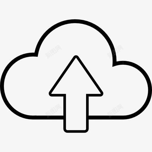 上传到云图标png_新图网 https://ixintu.com 上传 云 云存储 云的轮廓 数据存储 文件存储 界面
