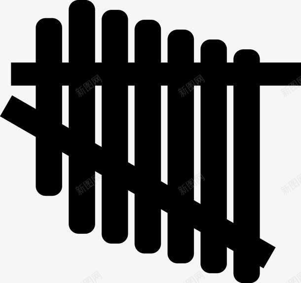 八音手敲琴剪影黑色图标png_新图网 https://ixintu.com 八音手敲琴 手敲琴 手敲琴矢量
