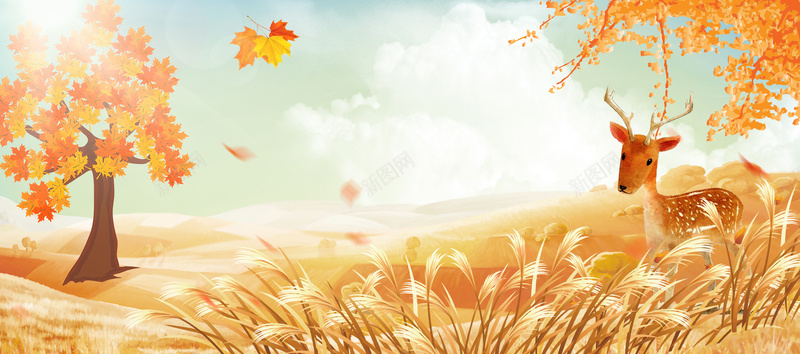 秋天文艺小清新景色背景psd设计背景_新图网 https://ixintu.com 小清新 文艺 枫叶 树叶黄 植物 温馨 秋天 秋季 秋高气爽 设计 银杏叶 黄树叶 黄色