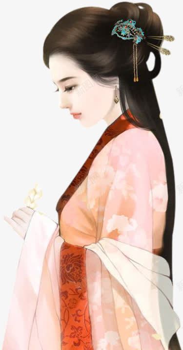 粉衣女子头饰侧面png免抠素材_新图网 https://ixintu.com 侧面 图片 头饰 女子 素材