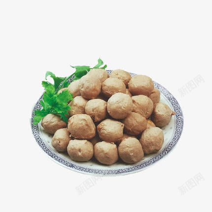 一盘火锅食材png免抠素材_新图网 https://ixintu.com 丸子 火锅 牛丸 牛肉丸 青菜 食材