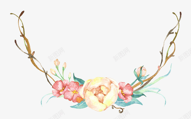 黄色鲜花装饰边框psd免抠素材_新图网 https://ixintu.com 装饰 边框 鲜花 鲜花边框 黄色 黄色鲜花装饰边框