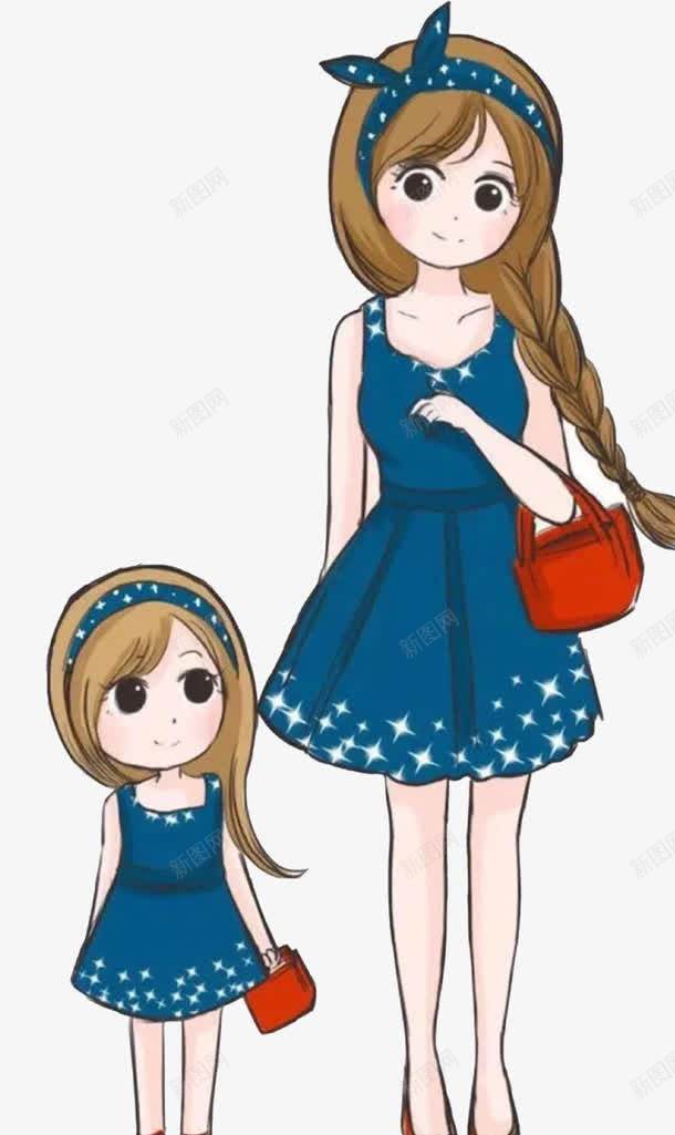卡通亲子png免抠素材_新图网 https://ixintu.com 亲子 亲子嘉年华 人物 卡通 母女