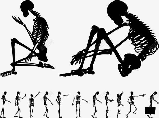 人体骨架交流姿势剪影png免抠素材_新图网 https://ixintu.com 人体骨架 人体骨架剪影 矢量人体骨架