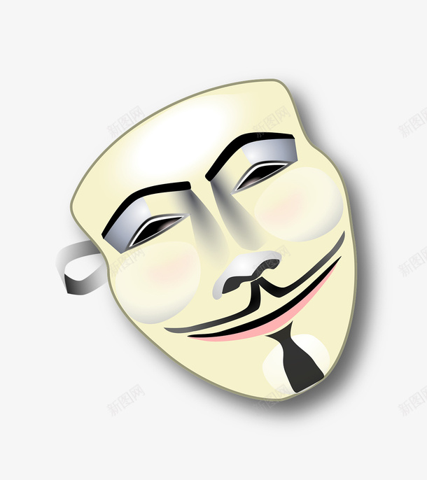 可爱面具png免抠素材_新图网 https://ixintu.com 微笑 男人面具 面具图片