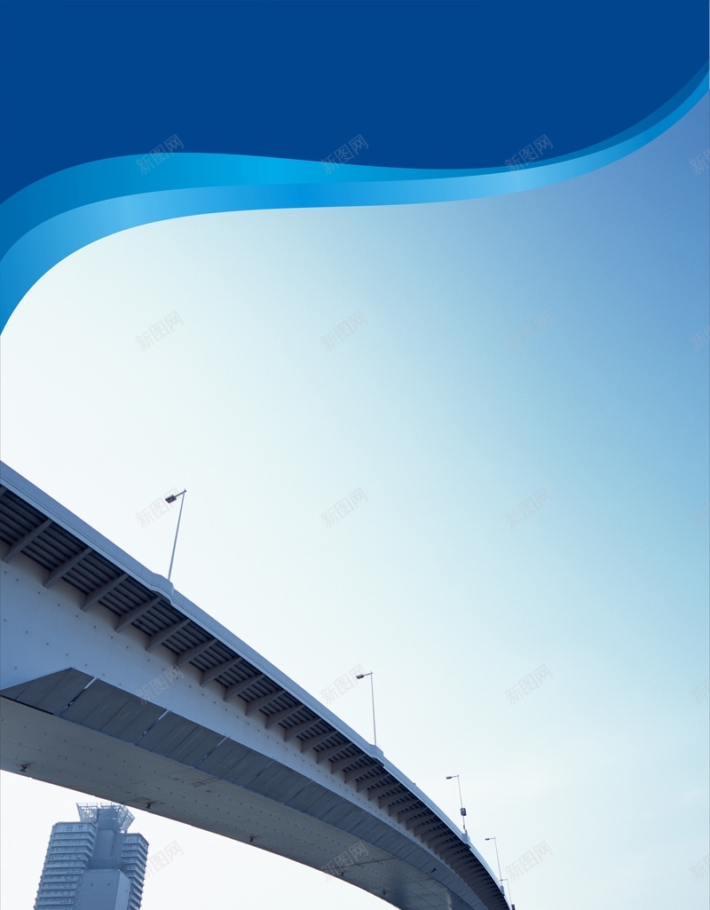 商务蓝天白云大桥背景cdr设计背景_新图网 https://ixintu.com 商务 大桥 白云 科幻 科技 蓝天