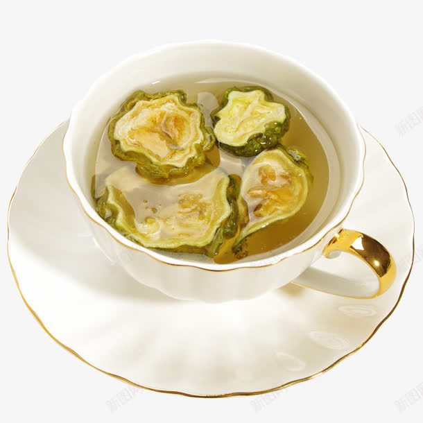 一杯苦瓜茶png免抠素材_新图网 https://ixintu.com 一杯苦瓜茶 一杯茶 产品实物 苦瓜茶
