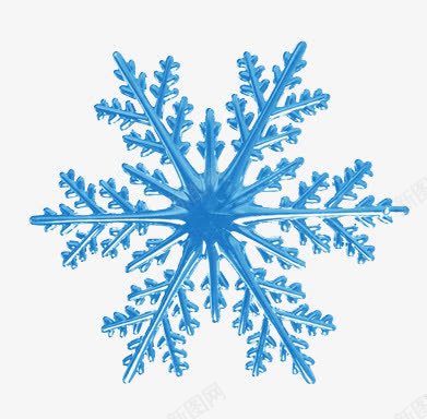 蓝色雪花圣诞装饰png免抠素材_新图网 https://ixintu.com 元素 蓝色 装饰 雪花