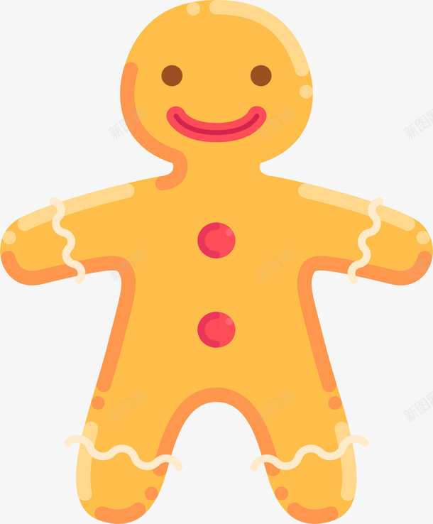 可爱姜饼人饼干矢量图eps免抠素材_新图网 https://ixintu.com 卡通 卡通饼干 可爱 圣诞节日 姜饼人 矢量图 装饰图案 饼干