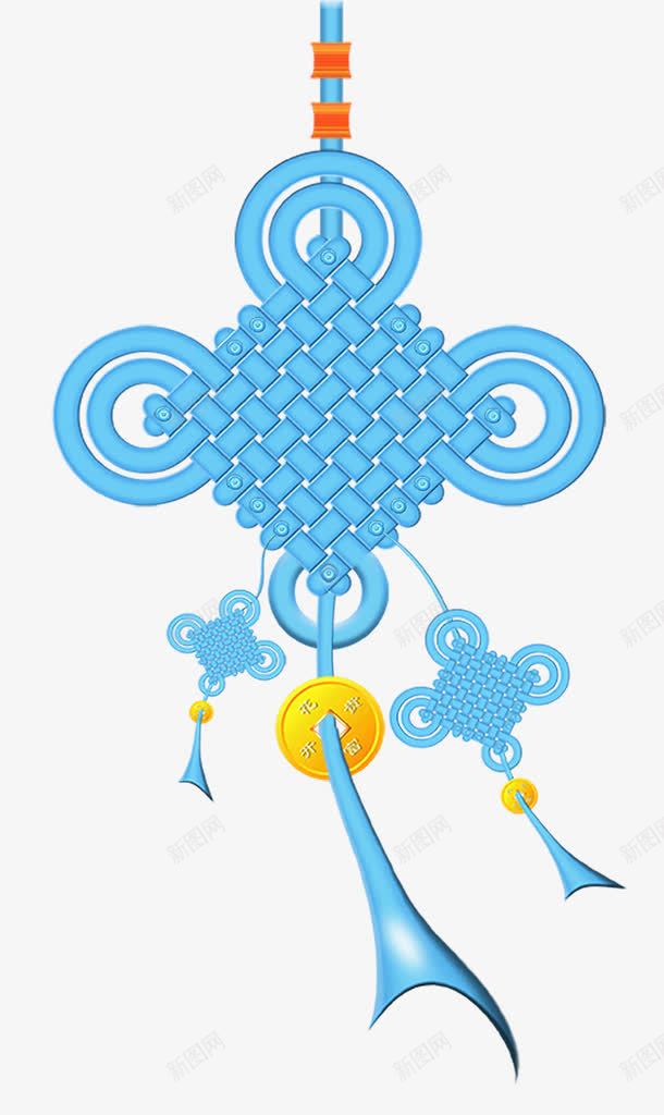 蓝色中国结装饰图案png免抠素材_新图网 https://ixintu.com 中国结 免抠素材 蓝色 装饰图案