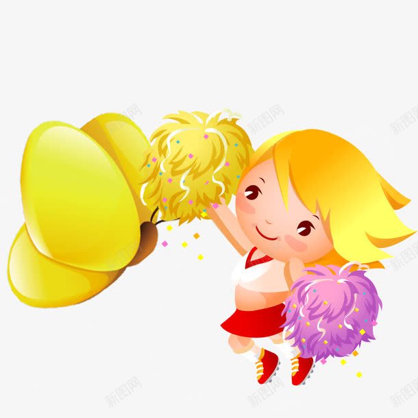 小朋友png免抠素材_新图网 https://ixintu.com 儿童节素材 卡通人物 卡通元素 拉拉队