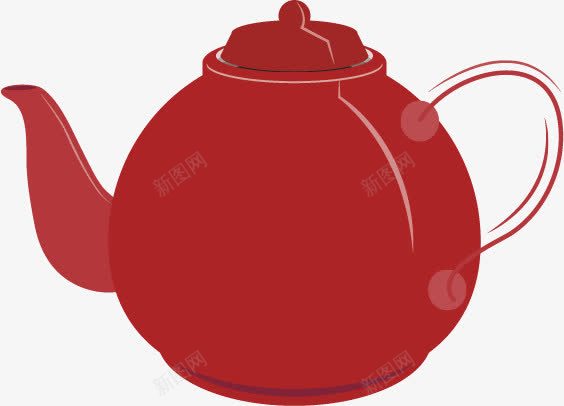 水壶png免抠素材_新图网 https://ixintu.com 倒水 壶 家用 水壶 红色 茶壶