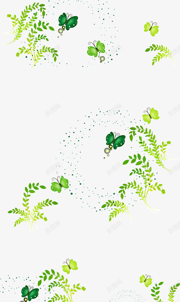绿色背景装饰花纹png免抠素材_新图网 https://ixintu.com 矢量背景 背景装饰 花纹 花纹矢量 装饰背景 装饰花纹