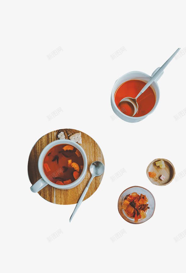 水果茶和饼干png免抠素材_新图网 https://ixintu.com 水果茶 美食 食物 饼干