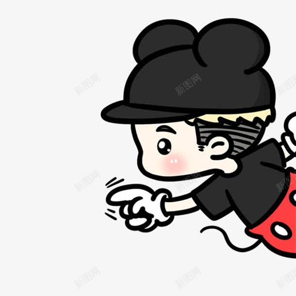 卡通小男孩点一下png免抠素材_新图网 https://ixintu.com 一下 卡通 小男孩