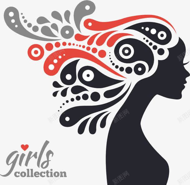 卡通美女头png免抠素材_新图网 https://ixintu.com 五官 动漫人物头发 卡通 口鼻 头发 美女