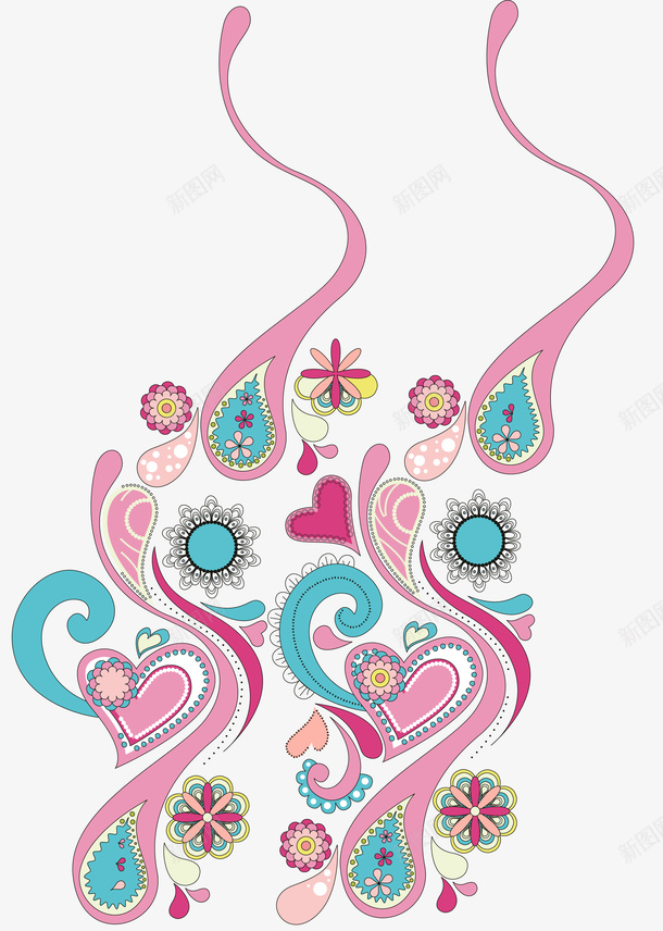 彩色时尚装饰花纹背景矢量图ai免抠素材_新图网 https://ixintu.com 时尚 时尚花纹 矢量素材 花纹 装饰素材 矢量图