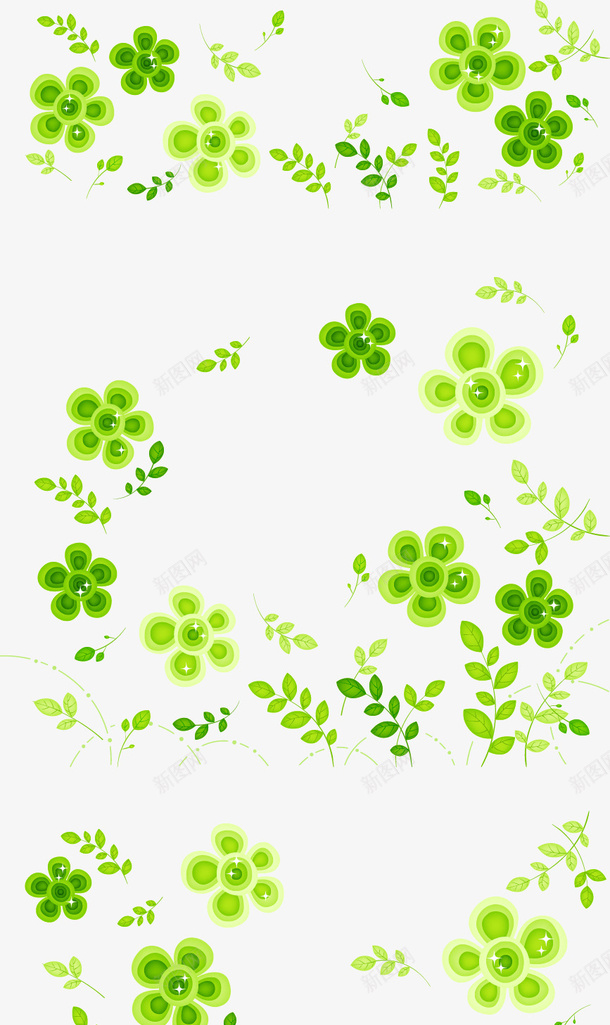 绿色背景装饰花纹png免抠素材_新图网 https://ixintu.com 矢量素材 素材 素材背景 绿色背景 背景装饰 花纹 花纹矢量 装饰
