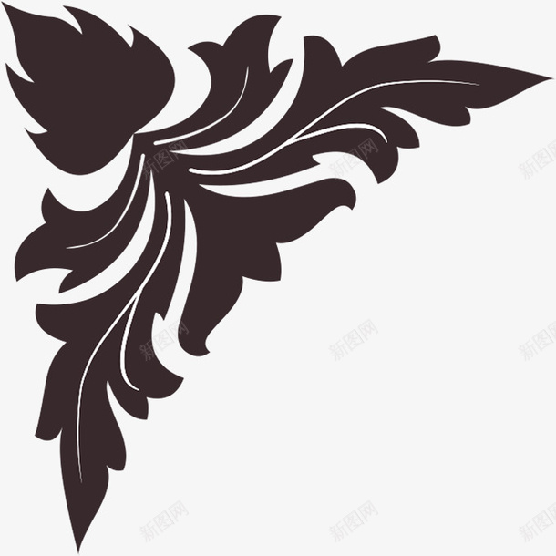 欧式花纹png免抠素材_新图网 https://ixintu.com 复古图案素材 欧式花纹 黑色