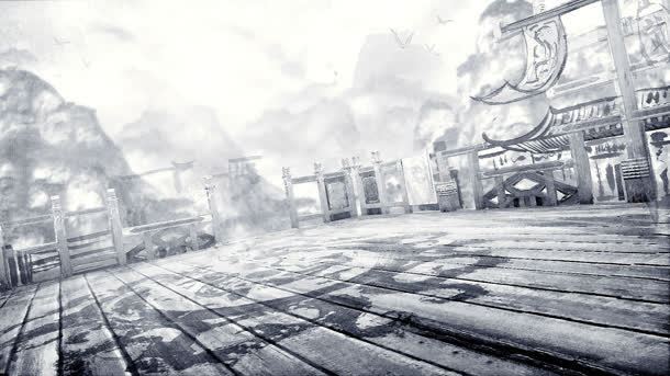 黑白色宁静的决斗场jpg设计背景_新图网 https://ixintu.com 决斗 宁静 白色