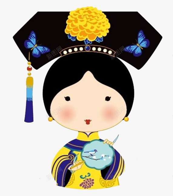 可爱卡通清宫娘娘png免抠素材_新图网 https://ixintu.com PNG 卡通 可爱 娘娘 清宫