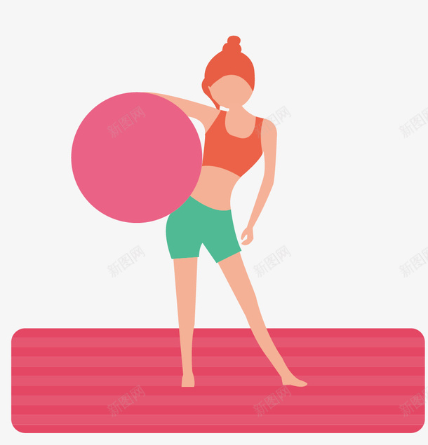 8月你好瑜伽女孩插画psd免抠素材_新图网 https://ixintu.com 8月 8月你好瑜伽女孩插画 你好 全民健身日 女孩 插画 瑜伽