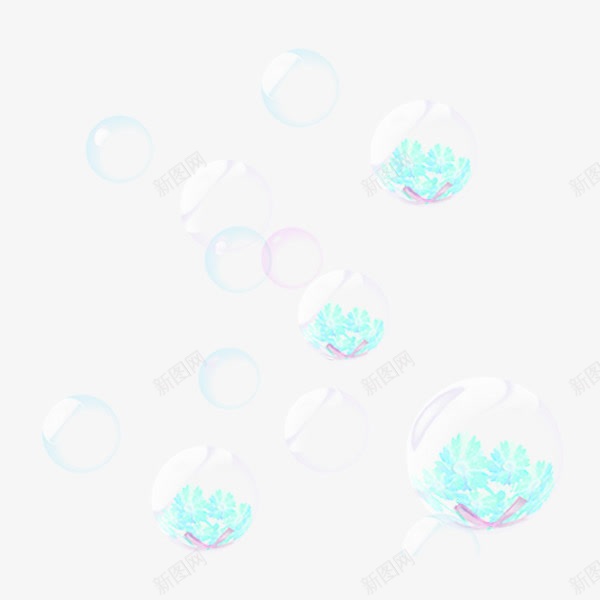 浪漫气泡png免抠素材_新图网 https://ixintu.com 创意泡泡 气泡 透明泡泡