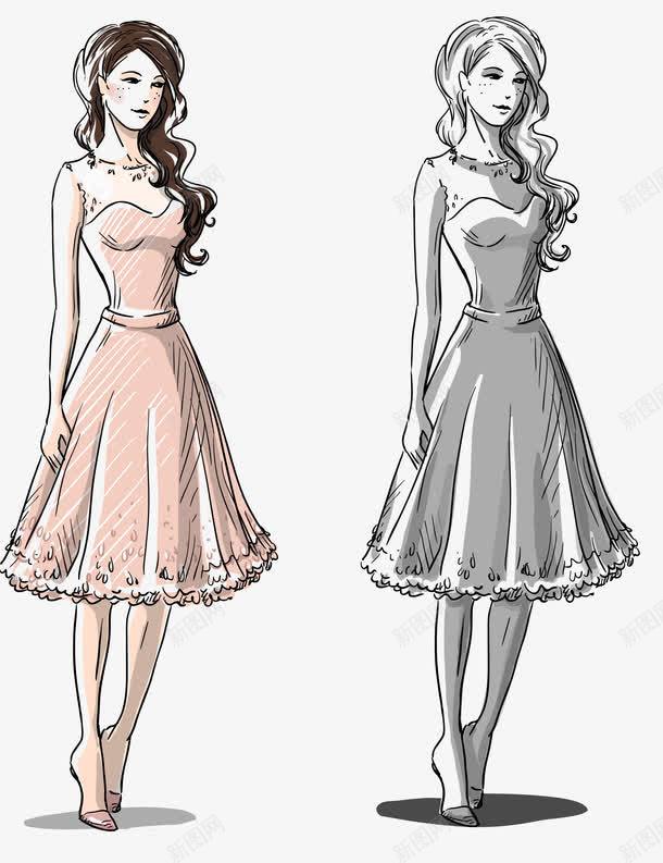 水彩手绘女模特png免抠素材_新图网 https://ixintu.com 女模特 手绘 水彩