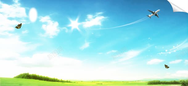 蓝天草地jpg设计背景_新图网 https://ixintu.com 草地 蓝天