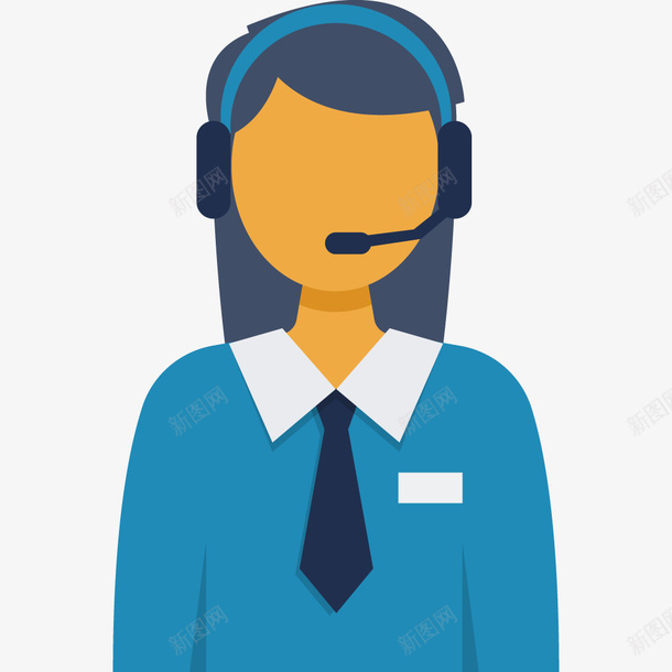 物流客服人员蓝色示意图图标png_新图网 https://ixintu.com 人 员蓝色 在线客服图标 客服 物流 示意图图标