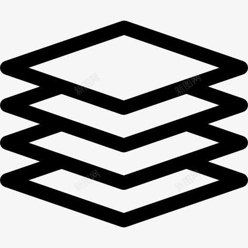 四层图标png_新图网 https://ixintu.com 图形工具 图形编辑 图形设计 图案 接口层 插图