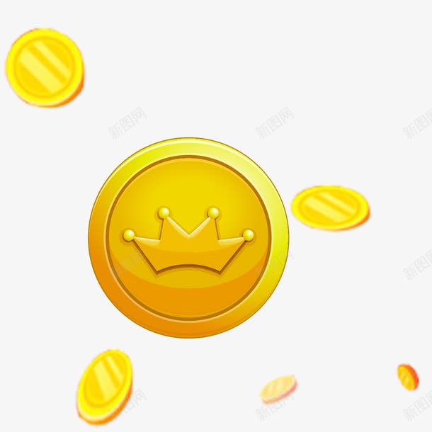 金币理财png免抠素材_新图网 https://ixintu.com 卡通 小额货款 支付货款 汽车货款 理财 货款 金币