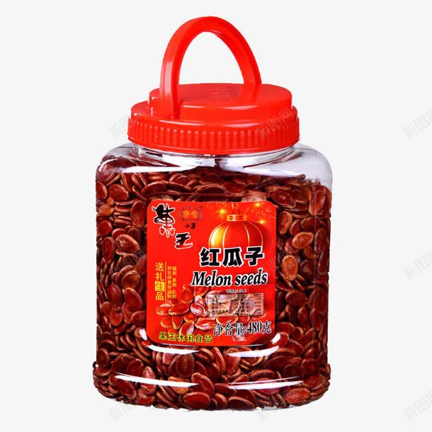 一罐红瓜子png免抠素材_新图网 https://ixintu.com 瓜子 红瓜子 罐子 零食小吃