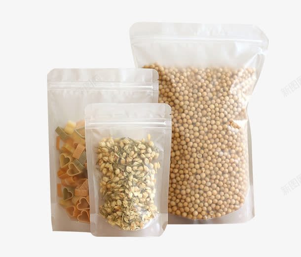 粮食豆类保鲜袋png免抠素材_新图网 https://ixintu.com 保鲜袋 粮食保鲜袋 豆类储存 透明密封袋