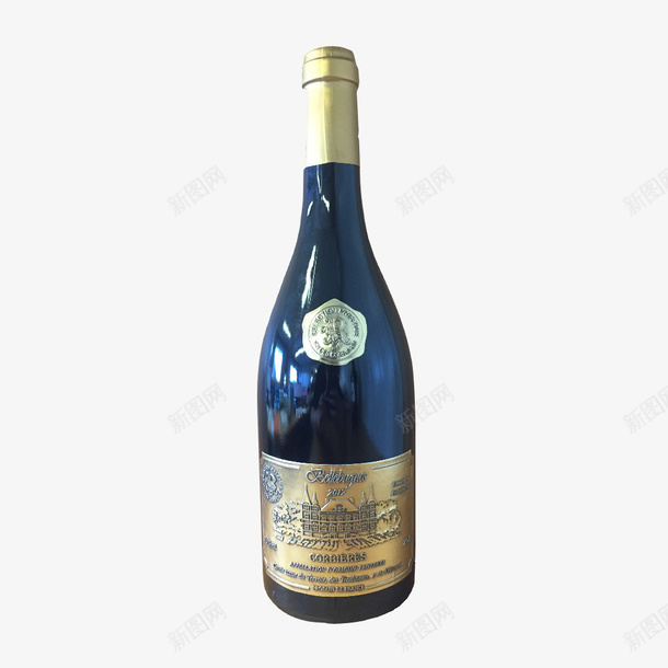 金标美景干红葡萄酒图标png_新图网 https://ixintu.com 干红 红酒 葡萄酒 金标美景
