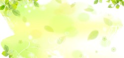 绿叶花朵绿色清新背景图素材