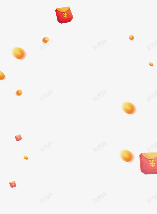 红包金币漂浮装饰psd免抠素材_新图网 https://ixintu.com 卡通 手绘 红包 红包金币 红包金币PNG矢量图 红包金币免扣PNG图 金币
